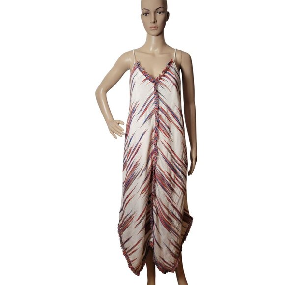 Bohemian-Inspired Fringe Hem Spaghetti Strap Maxi Dress - Picture 2 of 16